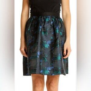 J Crew Holiday Plaid Jacquard A Line Skirt with Pockets Size 10